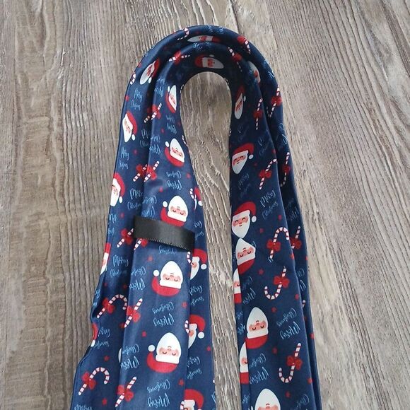 Christmas Necktie Christmas Party Fun Christmas Theme Print Tie Santa NEW - Picture 6 of 6
